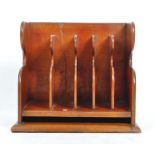 EARLY 20TH CENTURY MAHOGANY WOOD DESK LETTER RACK