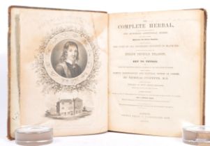 NICHOLAS CULPEPER - THE COMPLETE HERBAL - 1849