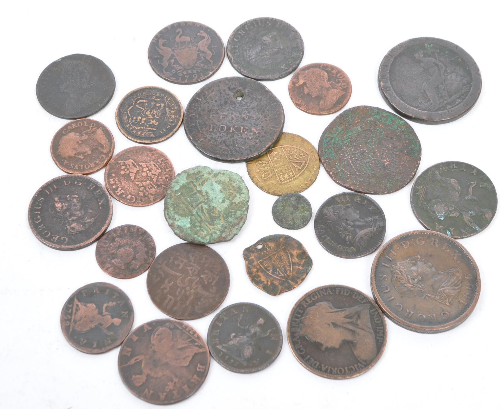 COLLECTION OF MID 18TH CENTURY AND LATER UK COINS