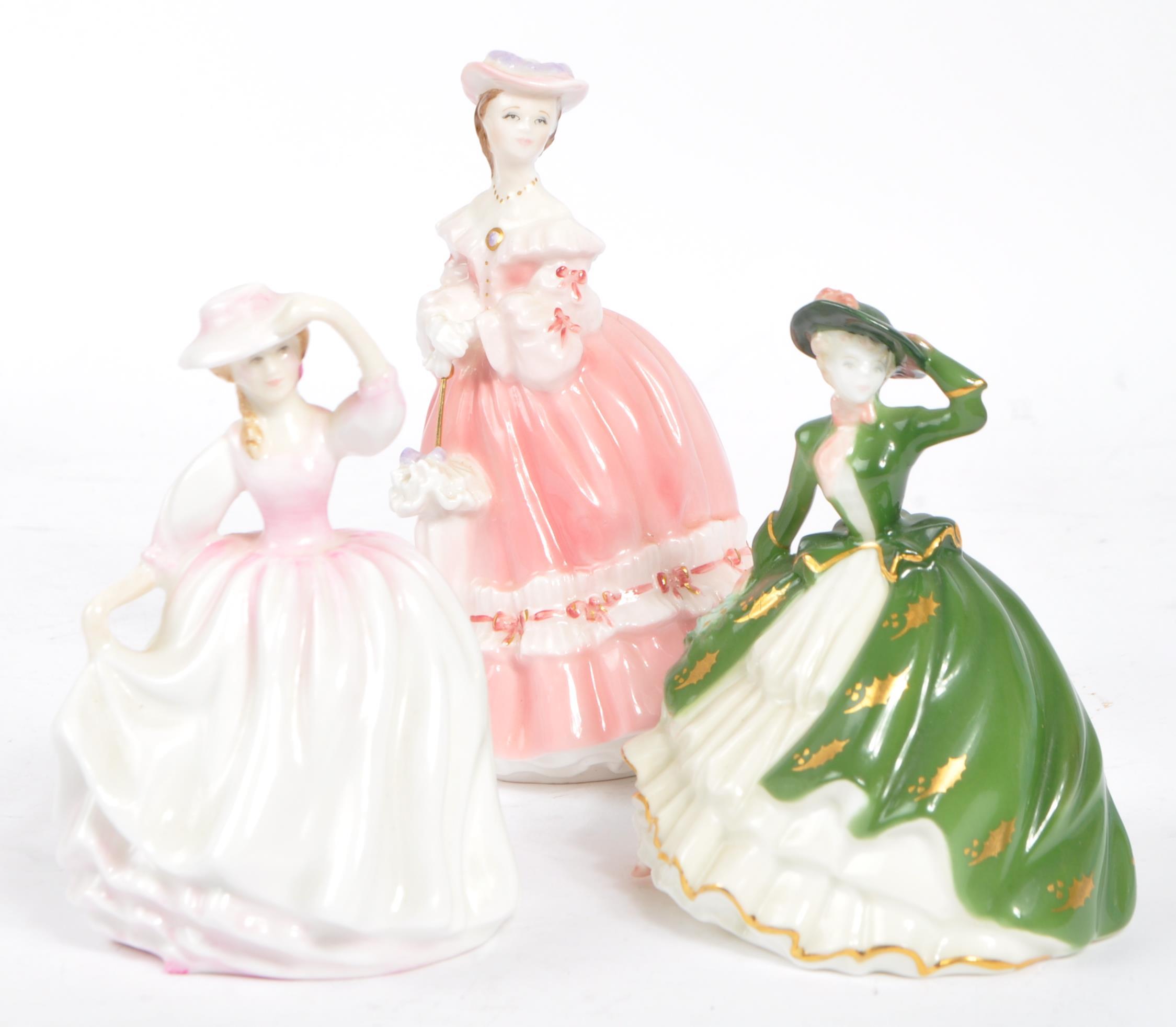 COLLECTION OF COALPORT MINAITURE BONE CHINA FIGURINES - Image 3 of 7