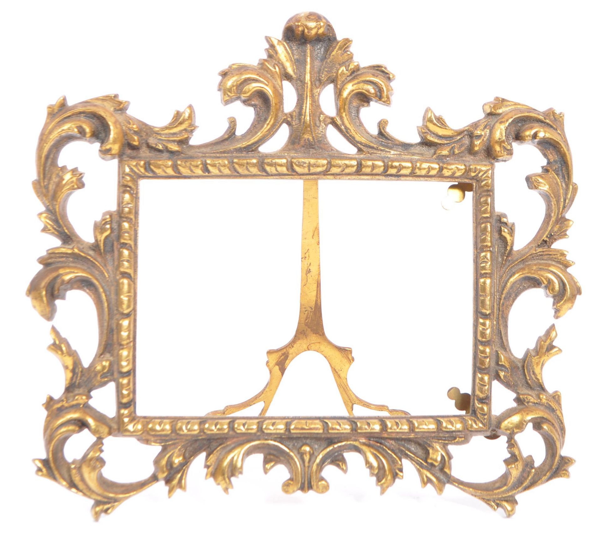 EARLY 20TH CENTURY CONTINENTAL BRASS PHOTOGRAPH FRAME - Bild 2 aus 3