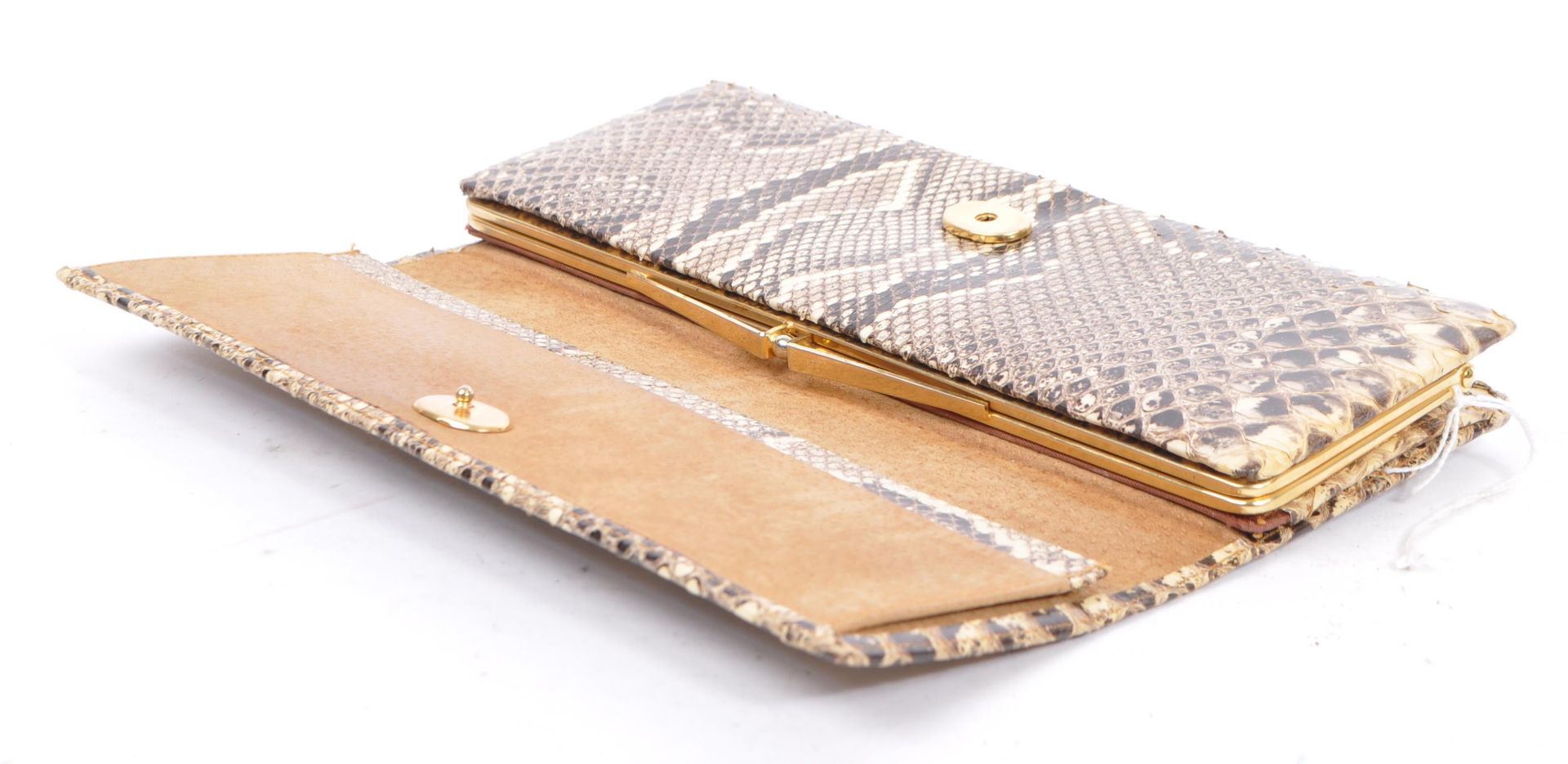 VINTAGE 20TH CENTURY SNAKESKIN CLUTCH PURSE & BAG - Image 3 of 6