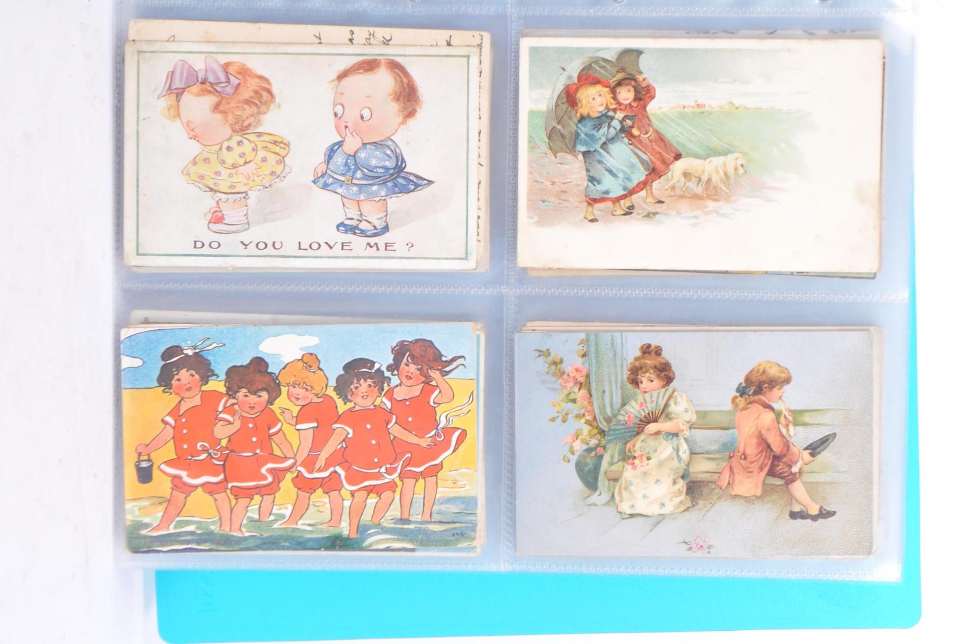 COLLECTION OF 1900S TO 1950S ARTIST DRAWN POSTCARDS OF CHILDREN - Bild 6 aus 7