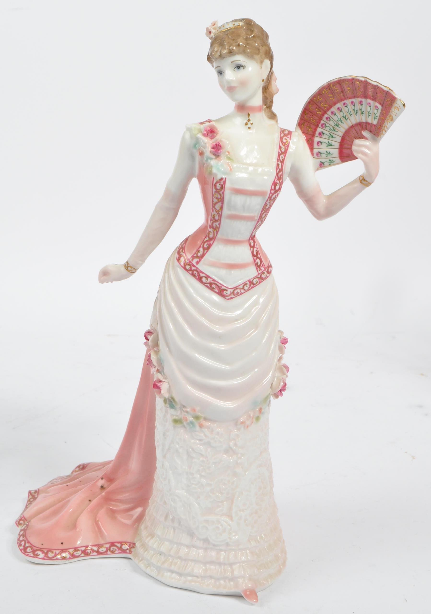 THREE LIMITED EDITION BONE CHINA LADY FIGURINES - Image 3 of 6