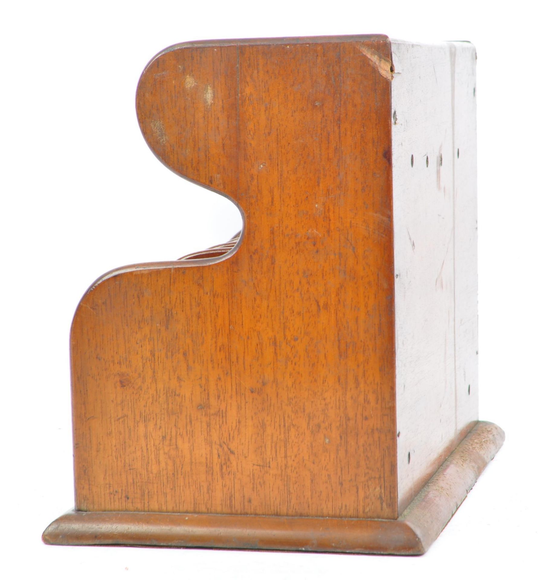 EARLY 20TH CENTURY MAHOGANY WOOD DESK LETTER RACK - Image 3 of 6