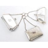 THREE VINTAGE SILVER PLATED COIN PURSES