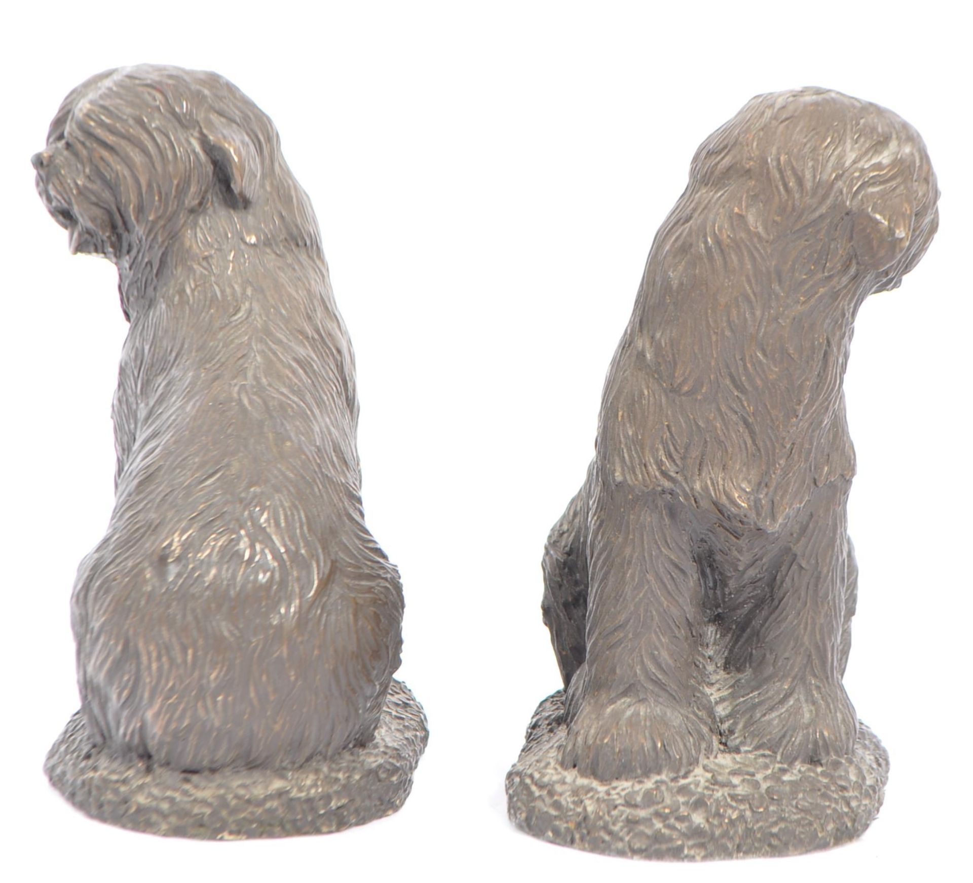 PAIR OF RESIN FAUX BRONZE DOG BOOKENDS - Bild 2 aus 4