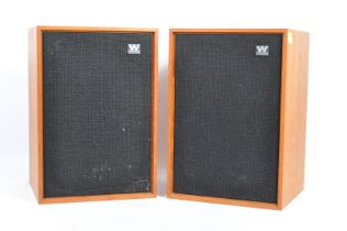 PAIR OF MID 20TH CENTURY 1970S WHARFDALE TABLE TOP SPEAKERS