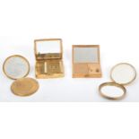 FOUR VINTAGE COMPACTS - ADME - VOGUE - STRATTON - MUSICAL