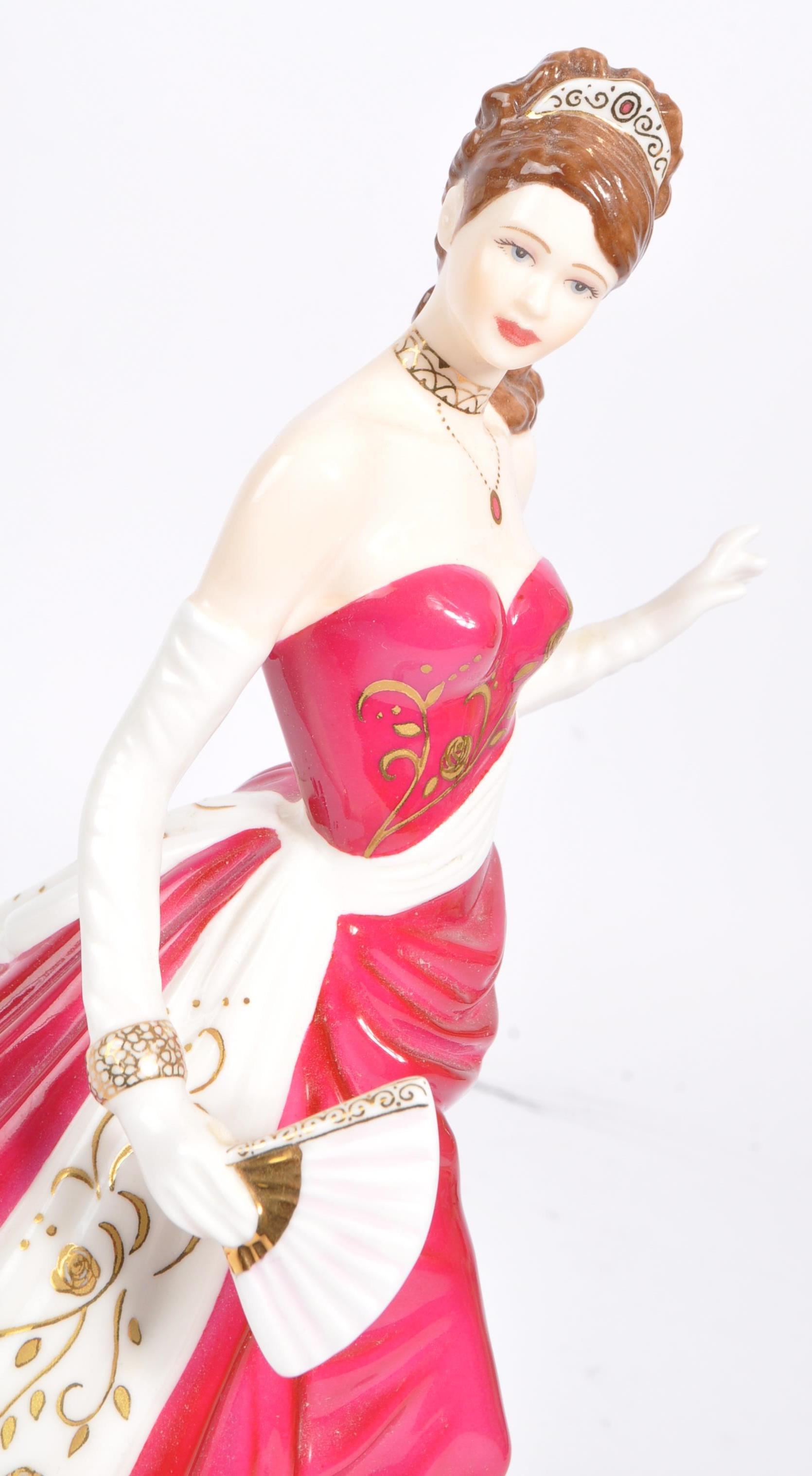 LIMITED EDITION ROYAL WORCESTER RUBY BONE CHINA FIGURINE - Image 2 of 5
