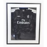 CHELSEA UNITED F.C 2004-2005 AUTOGRAPHED MED FOOTBALL T-SHIRT