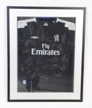 CHELSEA UNITED F.C 2004-2005 AUTOGRAPHED MED FOOTBALL T-SHIRT