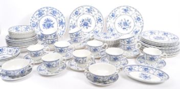 BLUE & WHITE IRONSTONE JOHNSON BROTHERS DINNER SERVICE