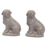 PAIR OF RESIN FAUX BRONZE DOG BOOKENDS