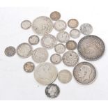 COLLECTION OF MID 19TH CENTURY & LATER UK SILVER COINS