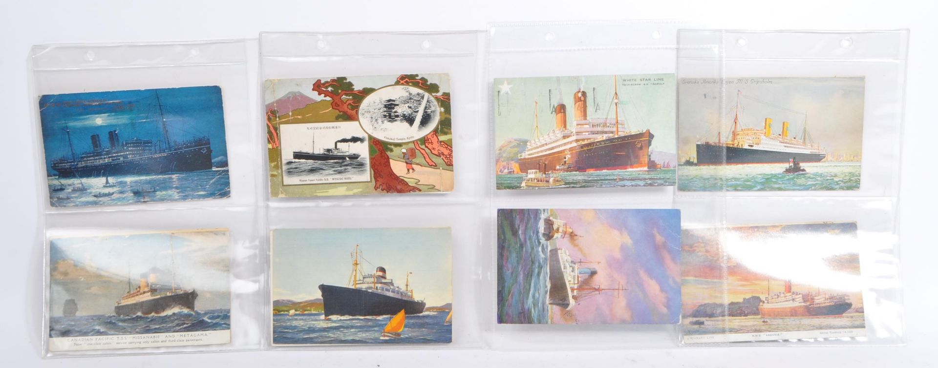 Shipping postcards - collection of 20th century all eras, in album and pages. Approx. 200. - Image 8 of 10