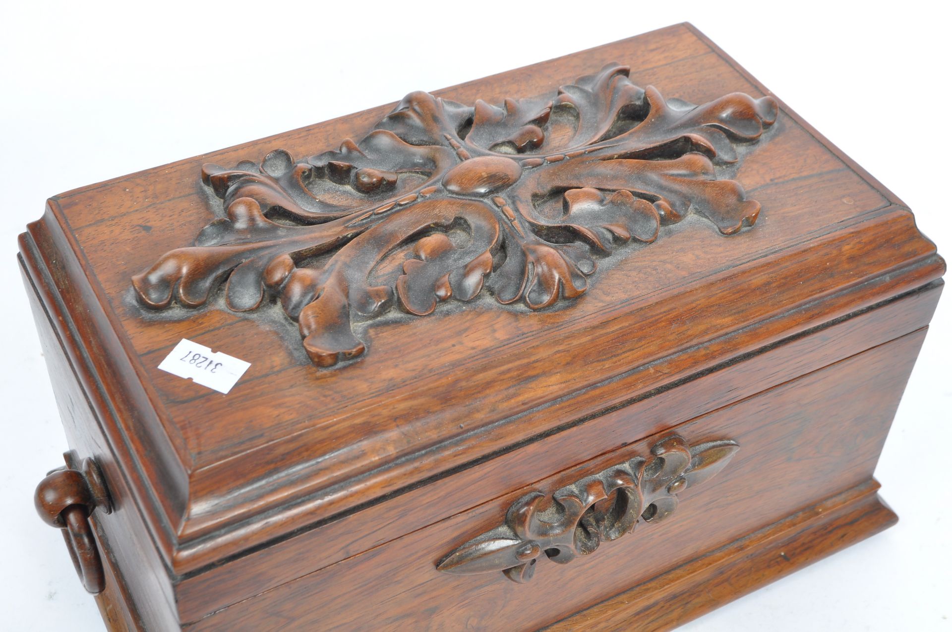 19TH CENTURY VICTORIAN ROSEWOOD TEA CADDY - Bild 5 aus 9