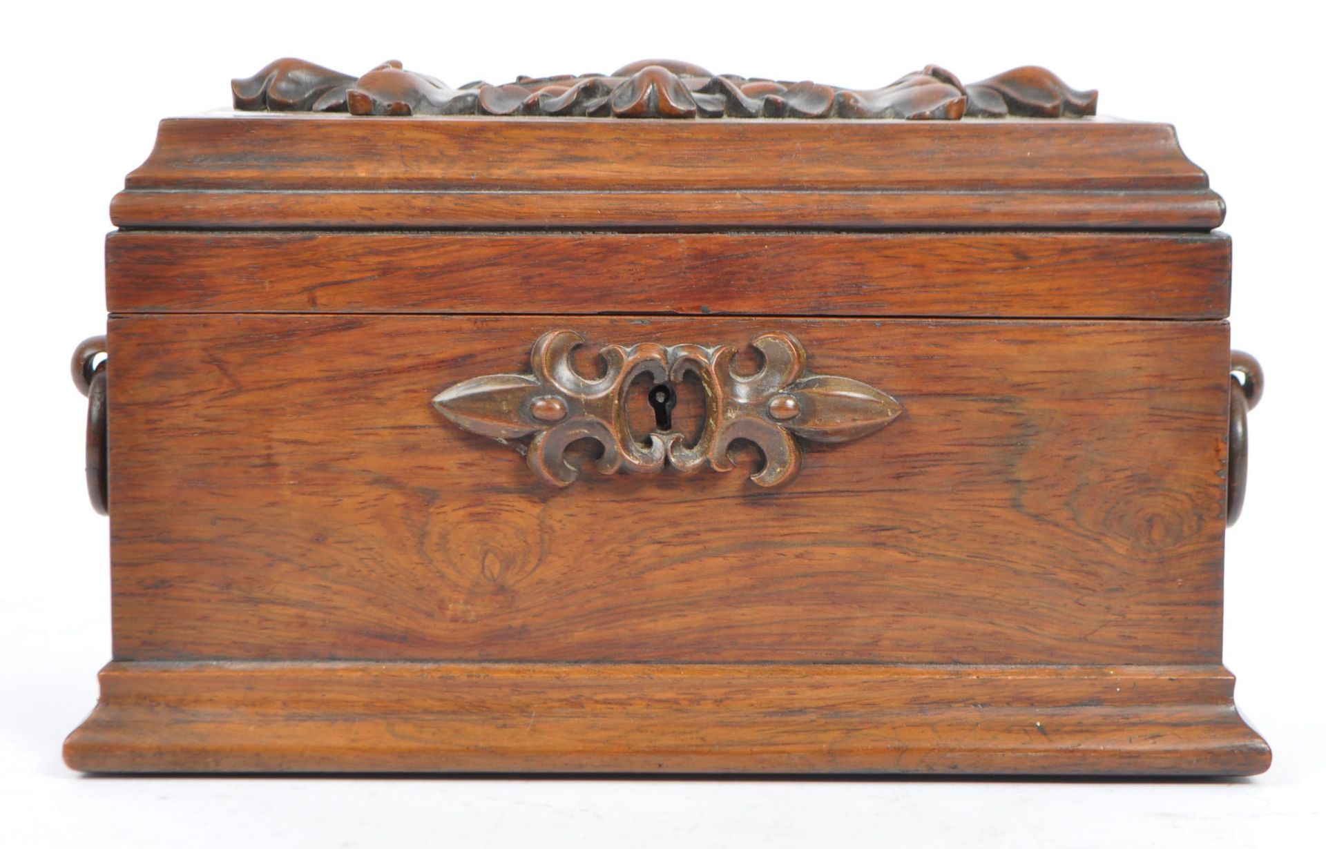 19TH CENTURY VICTORIAN ROSEWOOD TEA CADDY - Bild 2 aus 9