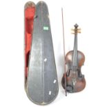 19TH CENTURY VIOLIN & BOW IN CASE