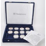 COLLECTION OF WORLD CUP WINNING ENGLAND SILVER PROOF COINS