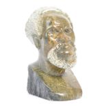 VINTAGE LATE 20TH CENTURY ZULULAND STONE CARVING OF A BUST