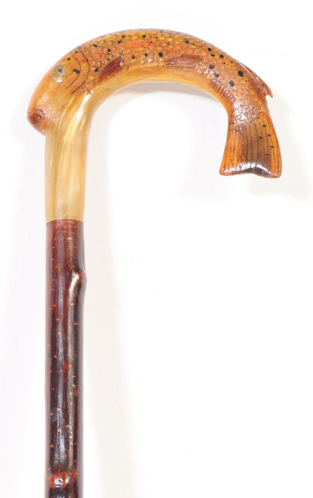 TWO EARLY 20TH CENTURY WALKING STICKS - BONE & HORN - Bild 2 aus 7