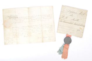 MID 18TH CENTURY MEDICAL DIPLOMA VELLUM INDENTURE