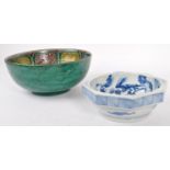 TWO MID 20TH CENTURY ASIAN CHINESE HAND PAINTED CERAMIC BOWLS