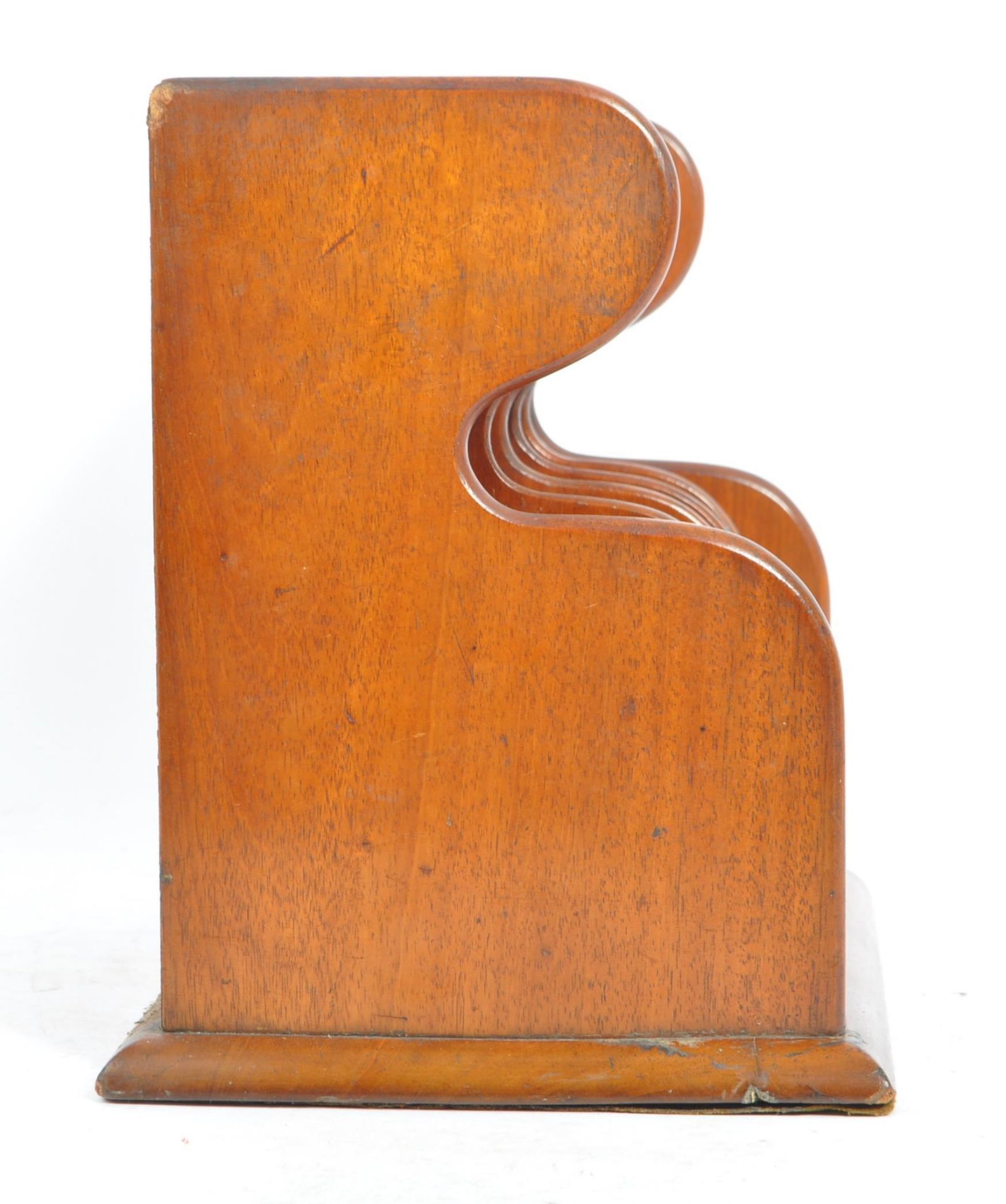 EARLY 20TH CENTURY MAHOGANY WOOD DESK LETTER RACK - Image 5 of 6