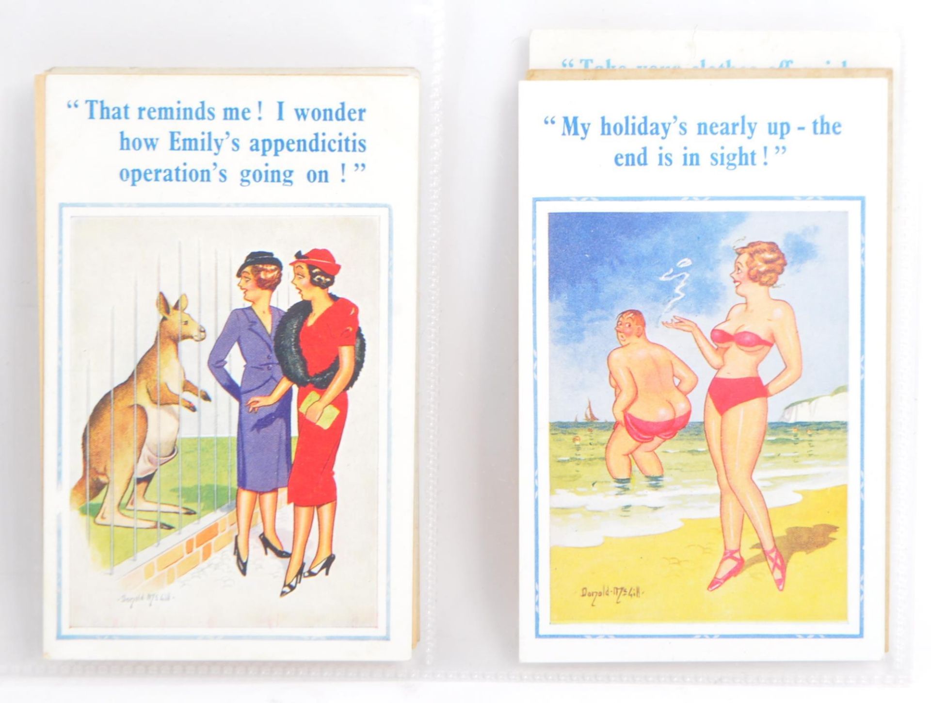 EARLY TO MID 20TH CENT SAUCY SEASIDE DONALD MCGILL POST CARDS - Bild 2 aus 8