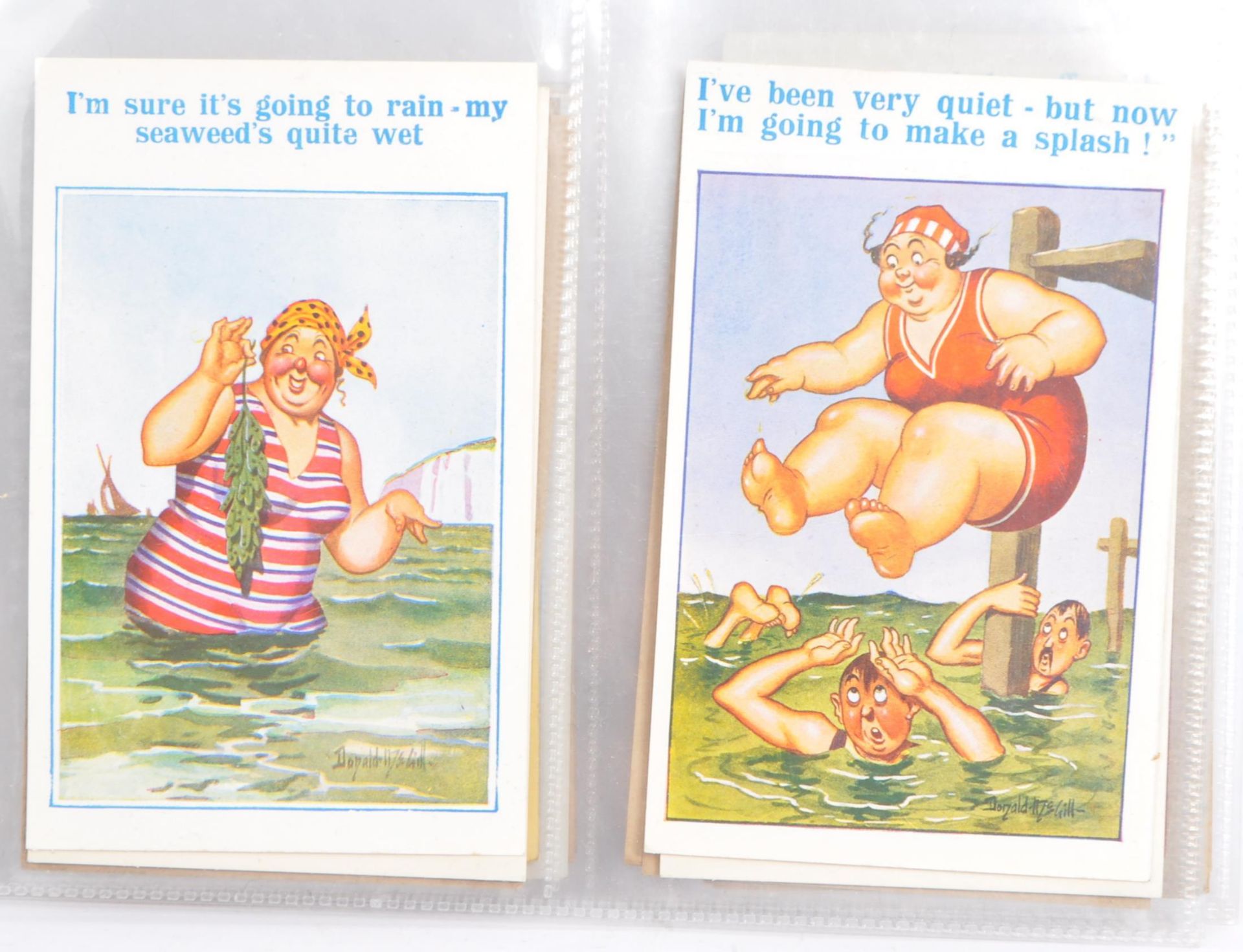 EARLY TO MID 20TH CENT SAUCY SEASIDE DONALD MCGILL POST CARDS - Bild 5 aus 8