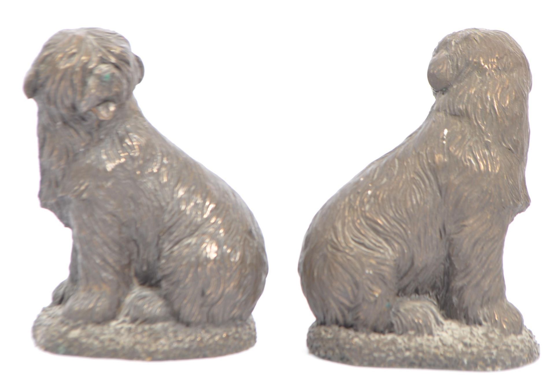 PAIR OF RESIN FAUX BRONZE DOG BOOKENDS - Bild 3 aus 4