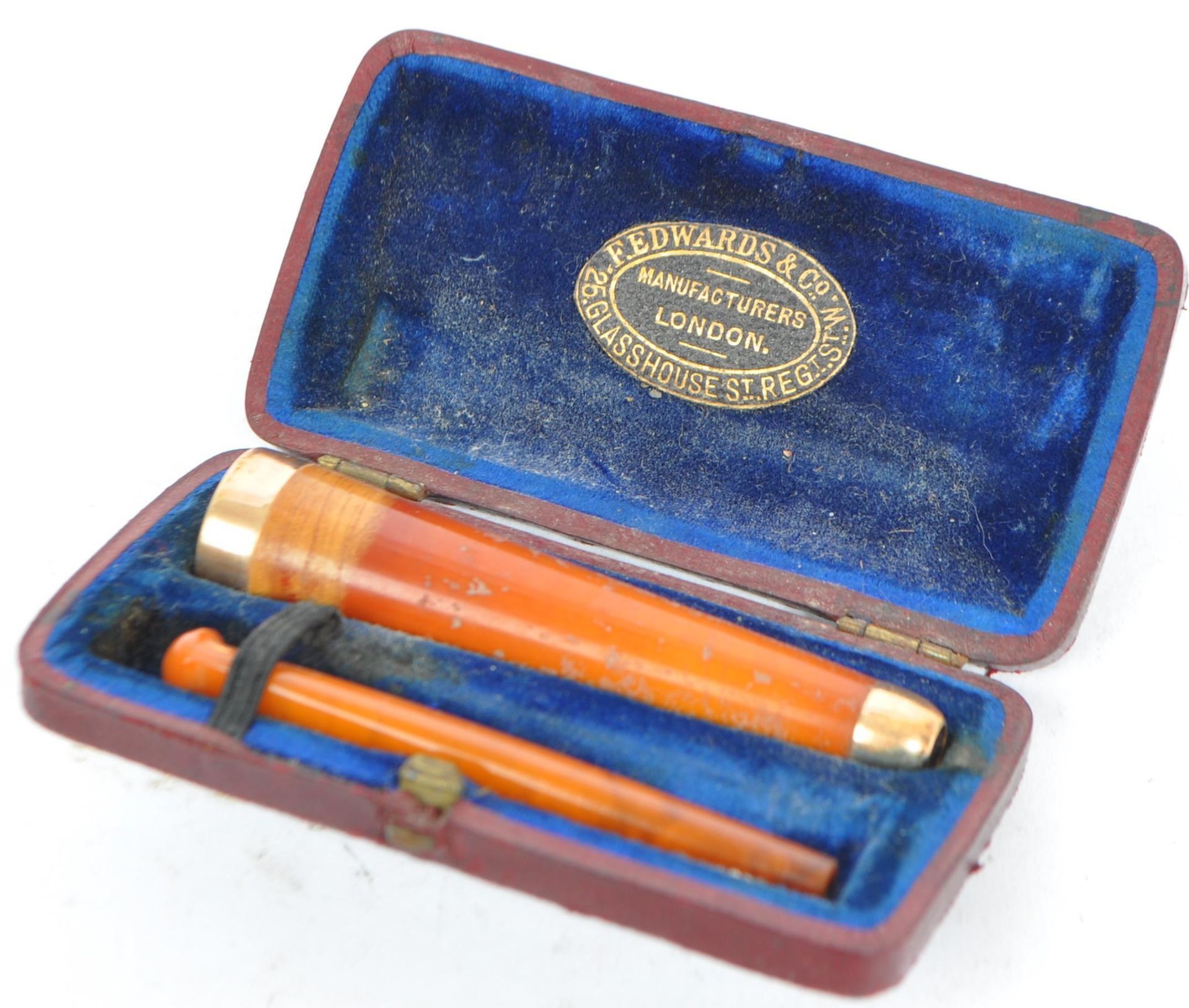 EDWARDIAN AMBER & GOLD CIGARETTE HOLDER - Bild 5 aus 7