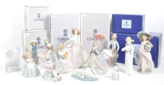 COLLECTION OF FIFTEEN LLADRO FIGURES