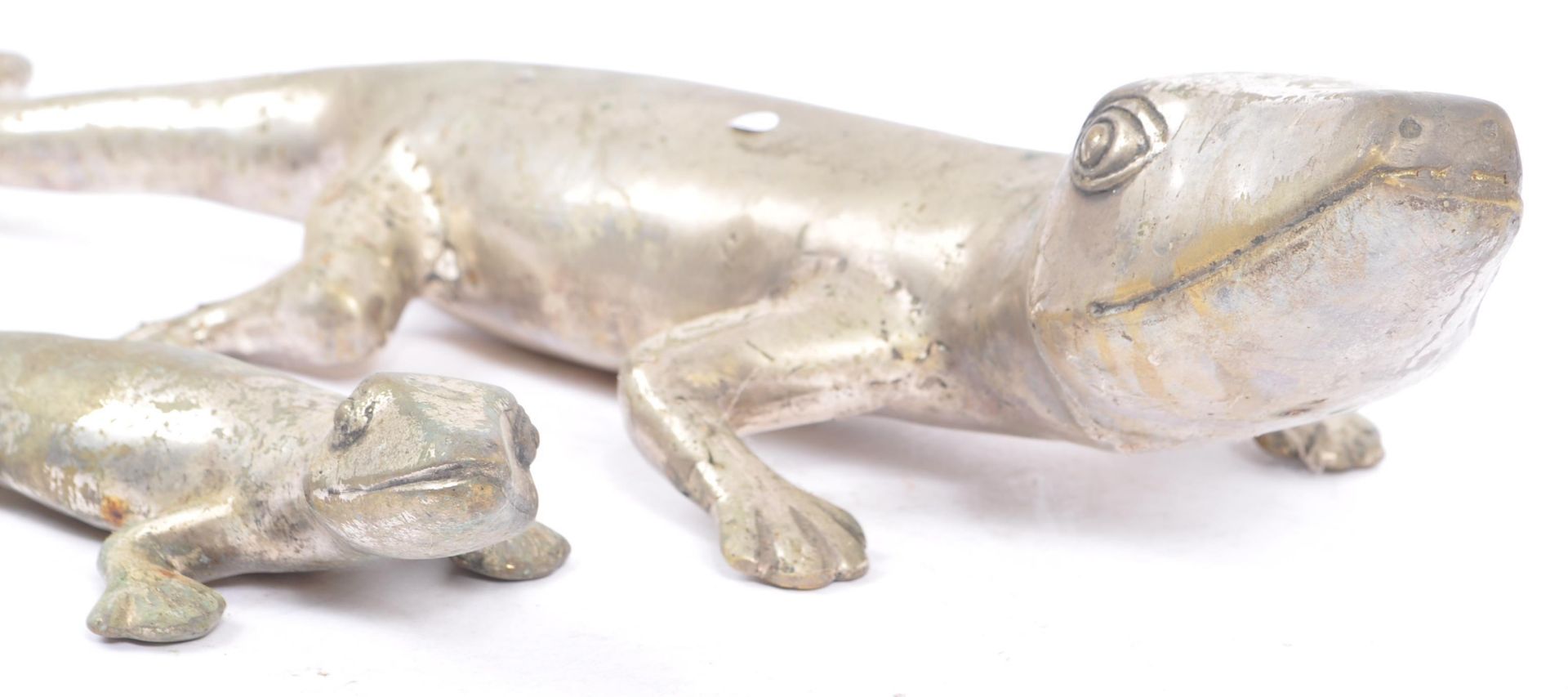 20TH CENTURY CAST METAL SALAMANDER - LIZARD T/W ANOTHER - Image 2 of 7