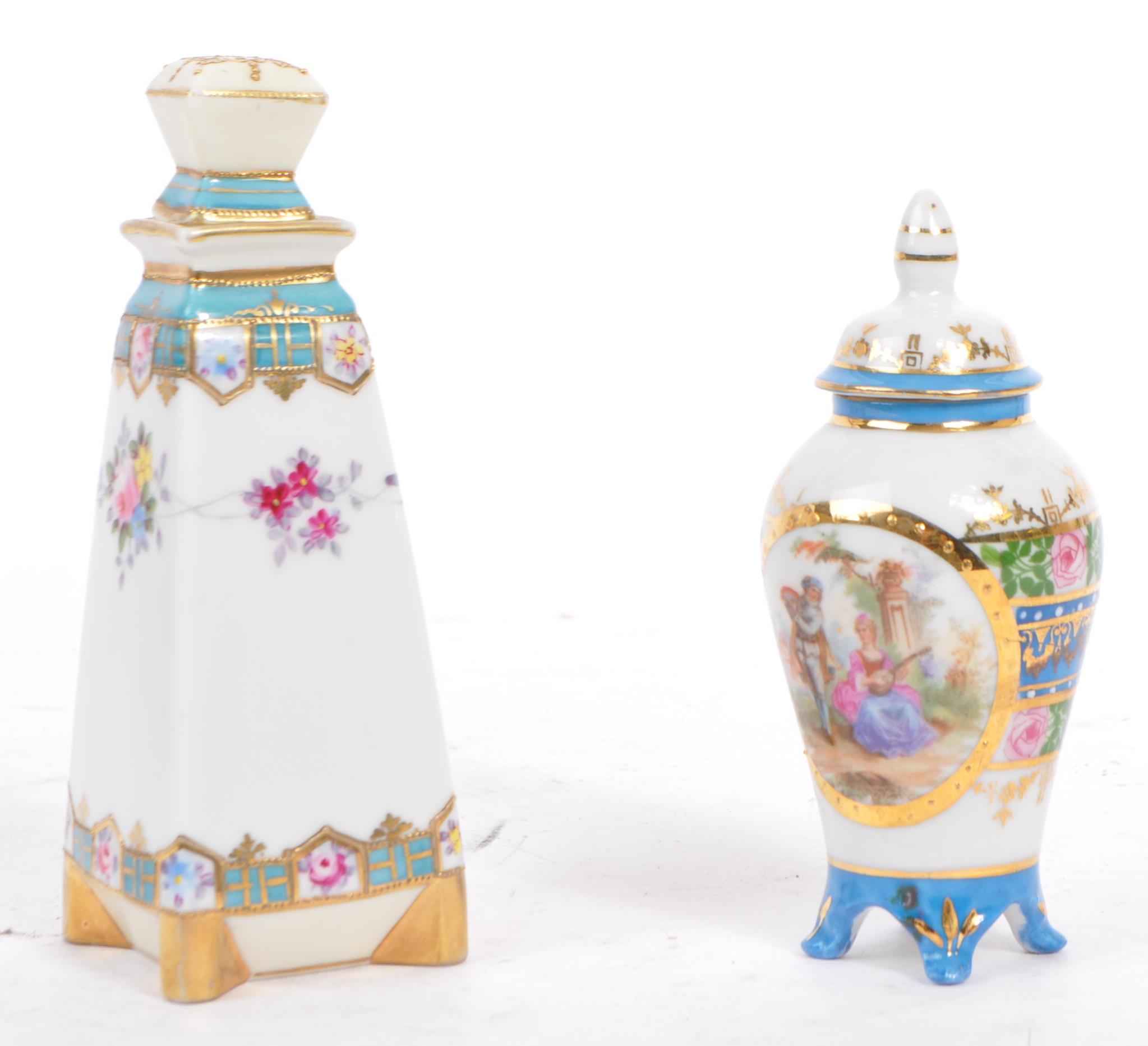 COLLECTION OF MINIATURE PORCELAIN VASES / URNS ETC. - Image 6 of 6