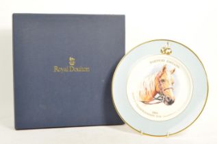 A LATE 20TH CENTURY CERAMIC ROYAL DOULTON HORSE WALL PLATE