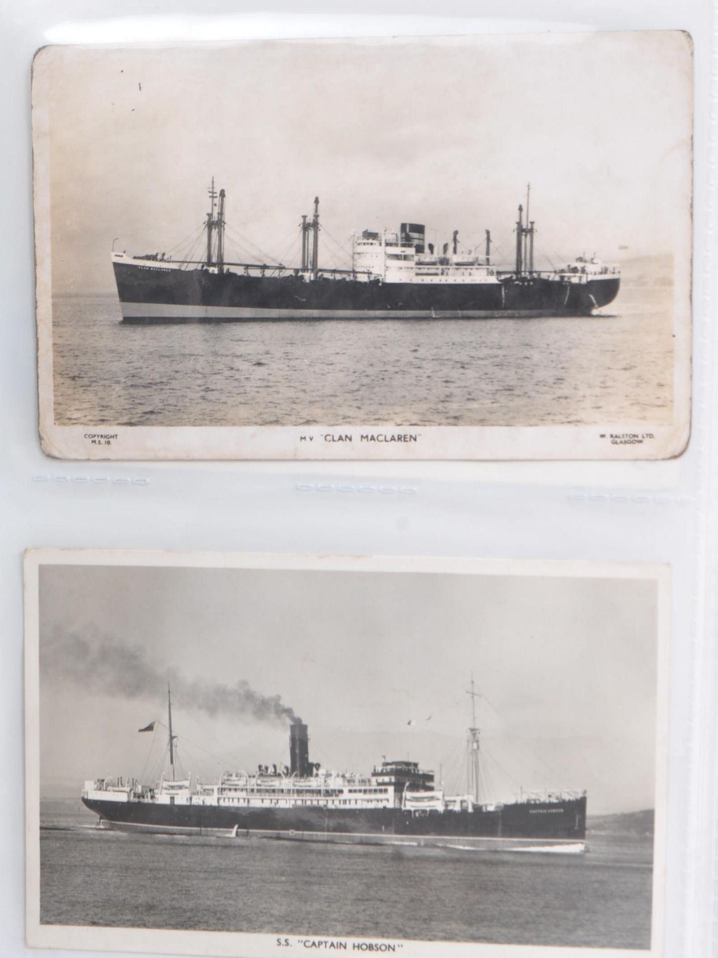 Shipping postcards - collection of 20th century all eras, in album and pages. Approx. 200. - Image 3 of 10