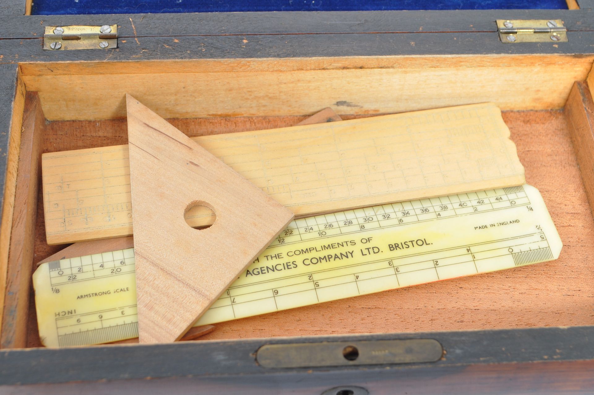 VICTORIAN ROSEWOOD CASED MATHEMATICAL INSTRUMENT BOX - Image 3 of 7