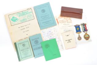 TWO 20TH CENTURY RAOB MEDALS AND EPHEMERA