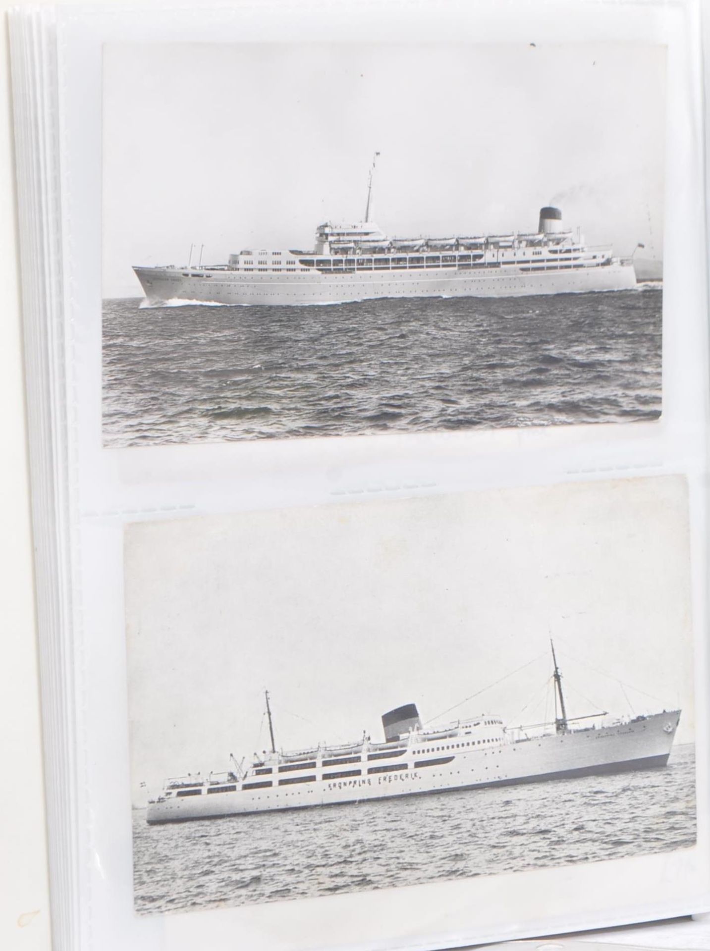 Shipping postcards - collection of 20th century all eras, in album and pages. Approx. 200. - Image 2 of 10