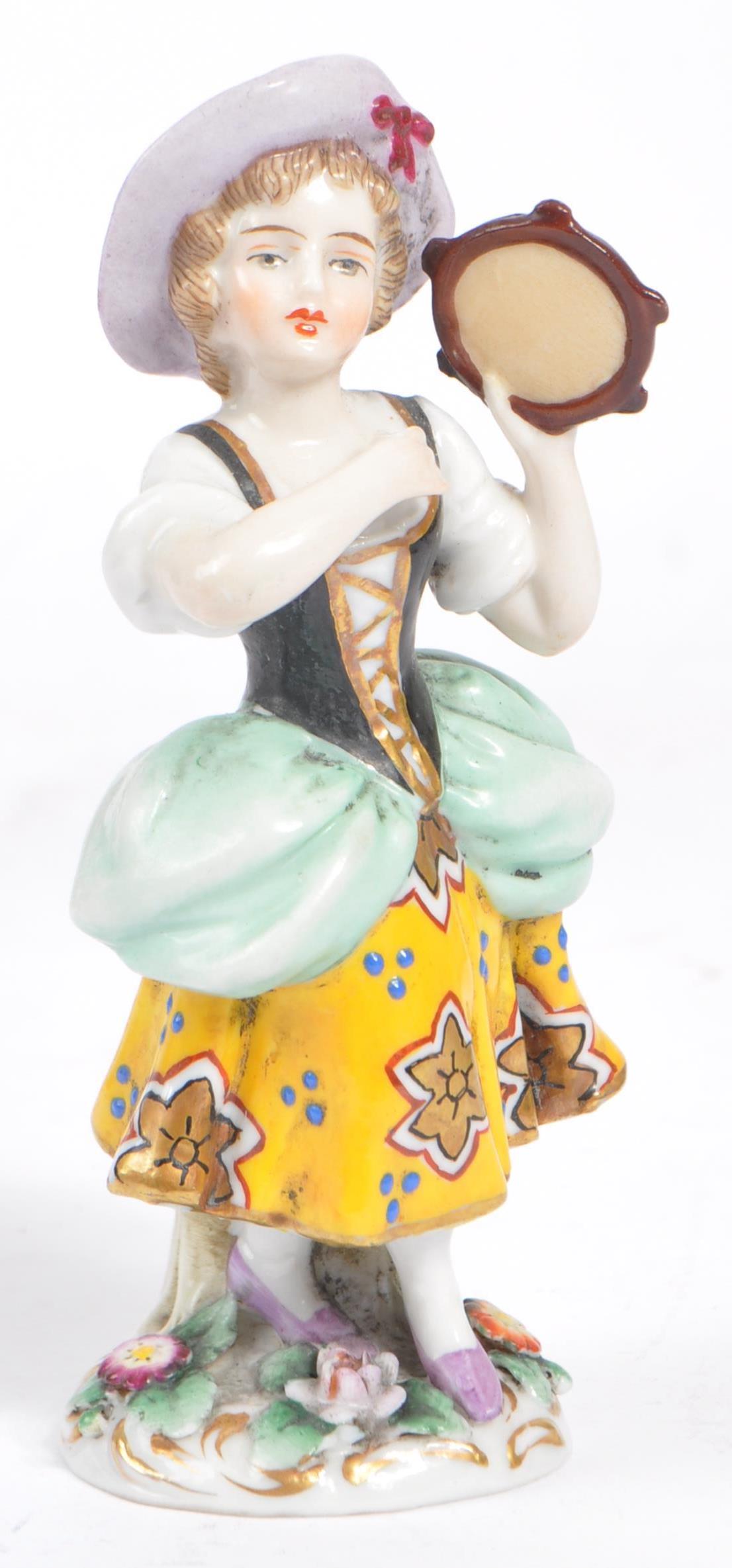 THREE 19TH CENTURY MEISSEN STYLE CONTINENTAL PORCELAIN FIGURES - Image 3 of 6