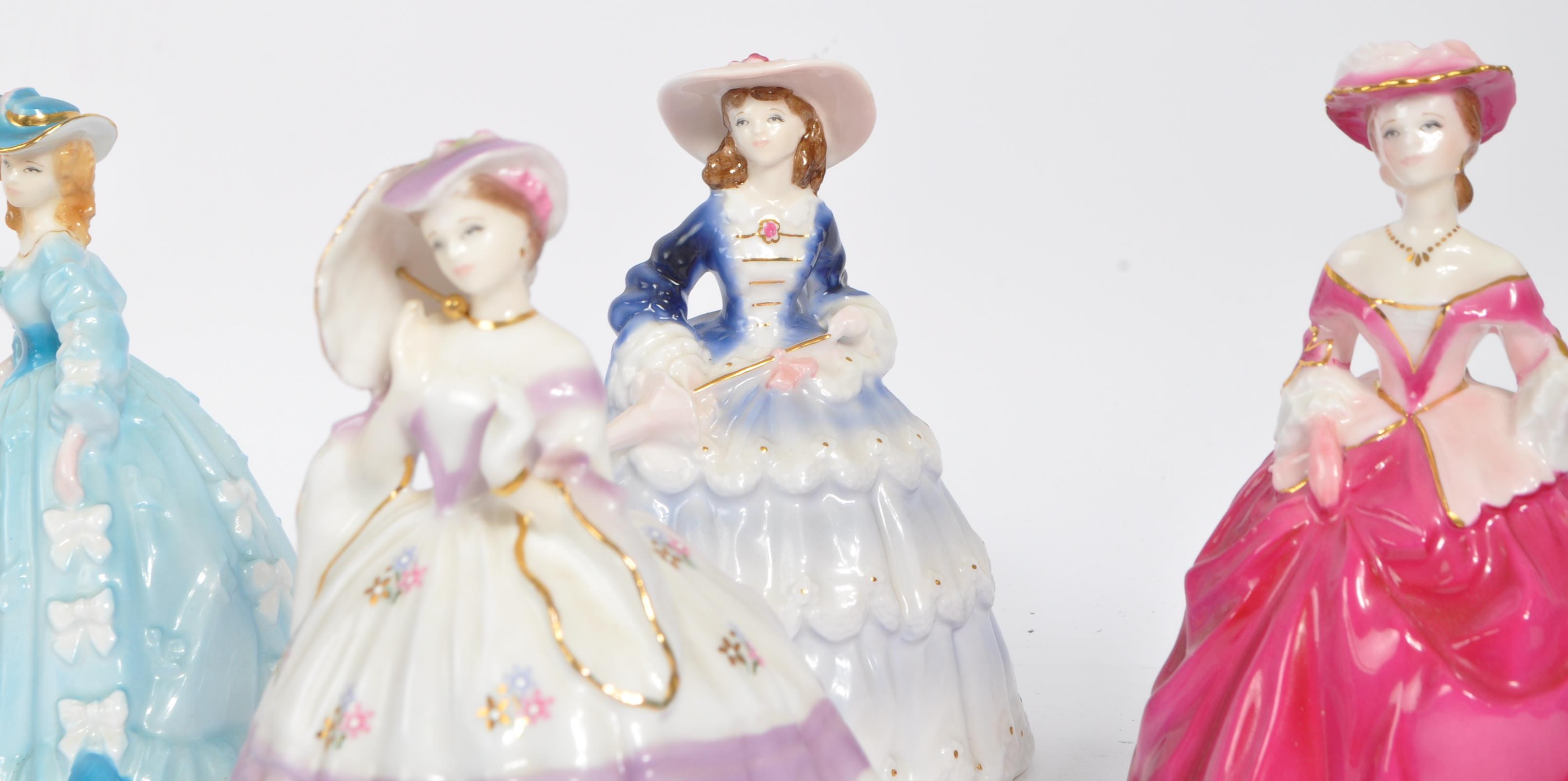 COLLECTION OF COALPORT MINAITURE BONE CHINA FIGURINES - Image 2 of 7