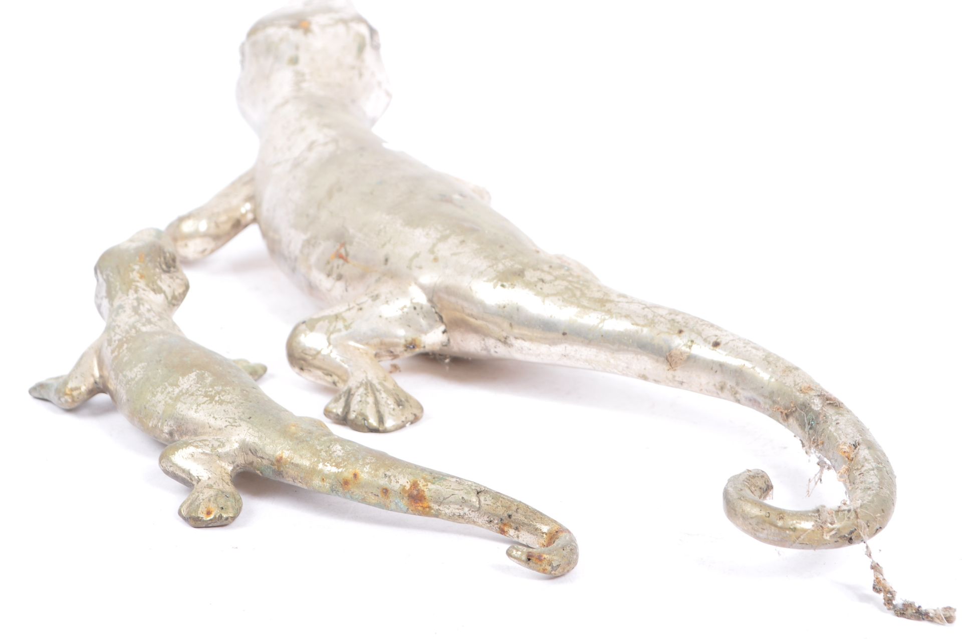 20TH CENTURY CAST METAL SALAMANDER - LIZARD T/W ANOTHER - Image 5 of 7