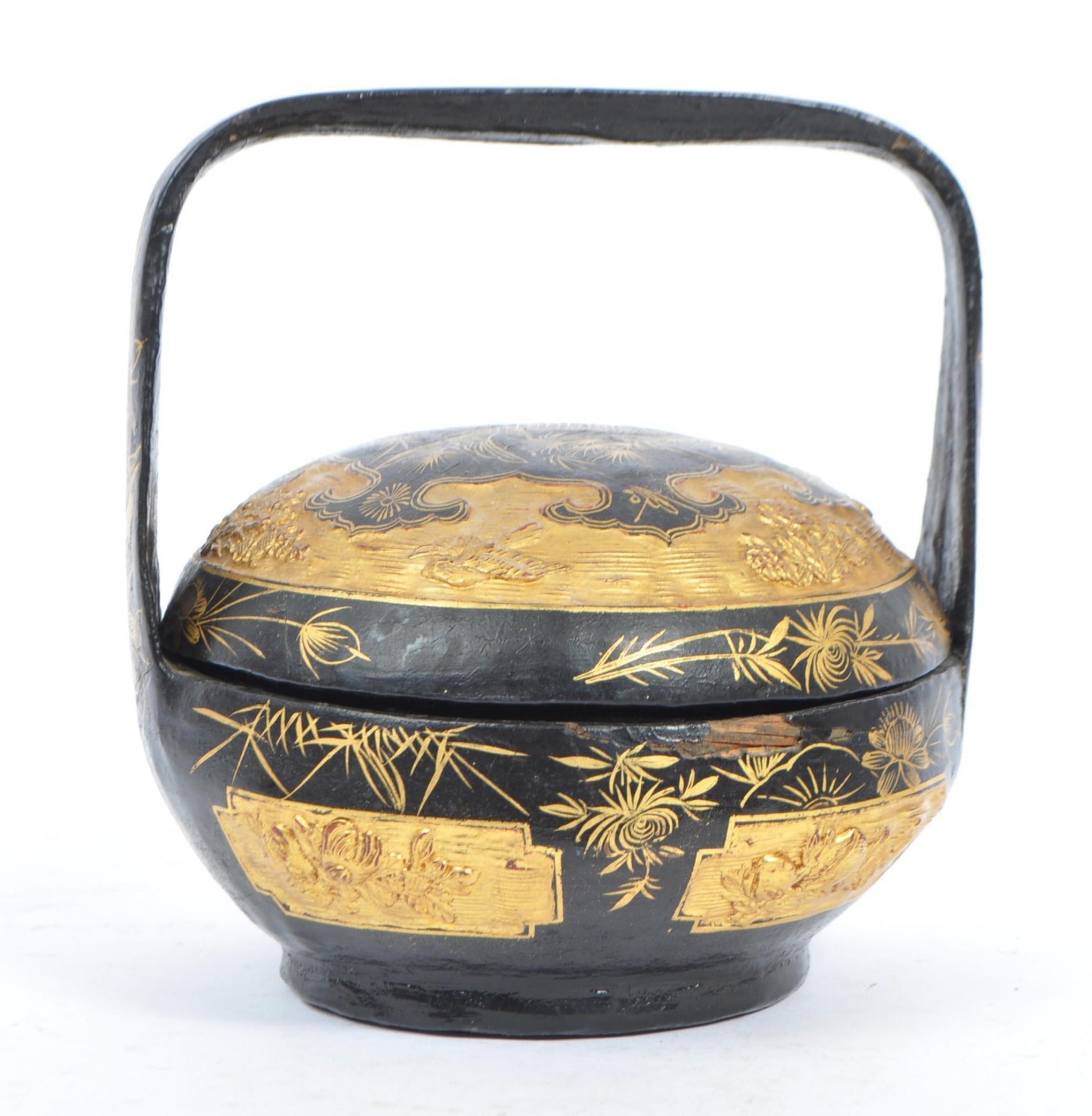 EARLY 20TH CENTURY 1920S CHINESE LAQUERED WEDDING BASKET - Image 3 of 7