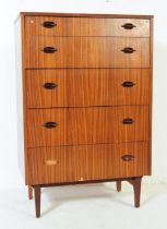 BRITISH MODERN DESIGN - MID CENTURY TEAK CHEST OF DRAWERS