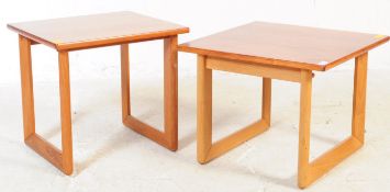 PAIR OF RETRO MID 20TH CENTURY TEAK OCCASIONAL SIDE TABLES
