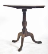 VICTORIAN 19TH CENTURY OAK TILT TOP TRIPOD SIDE TABLE