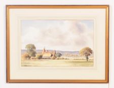 RAY CAMPBELL SMITH - WATERCOLOUR - KENT FARM SCENE