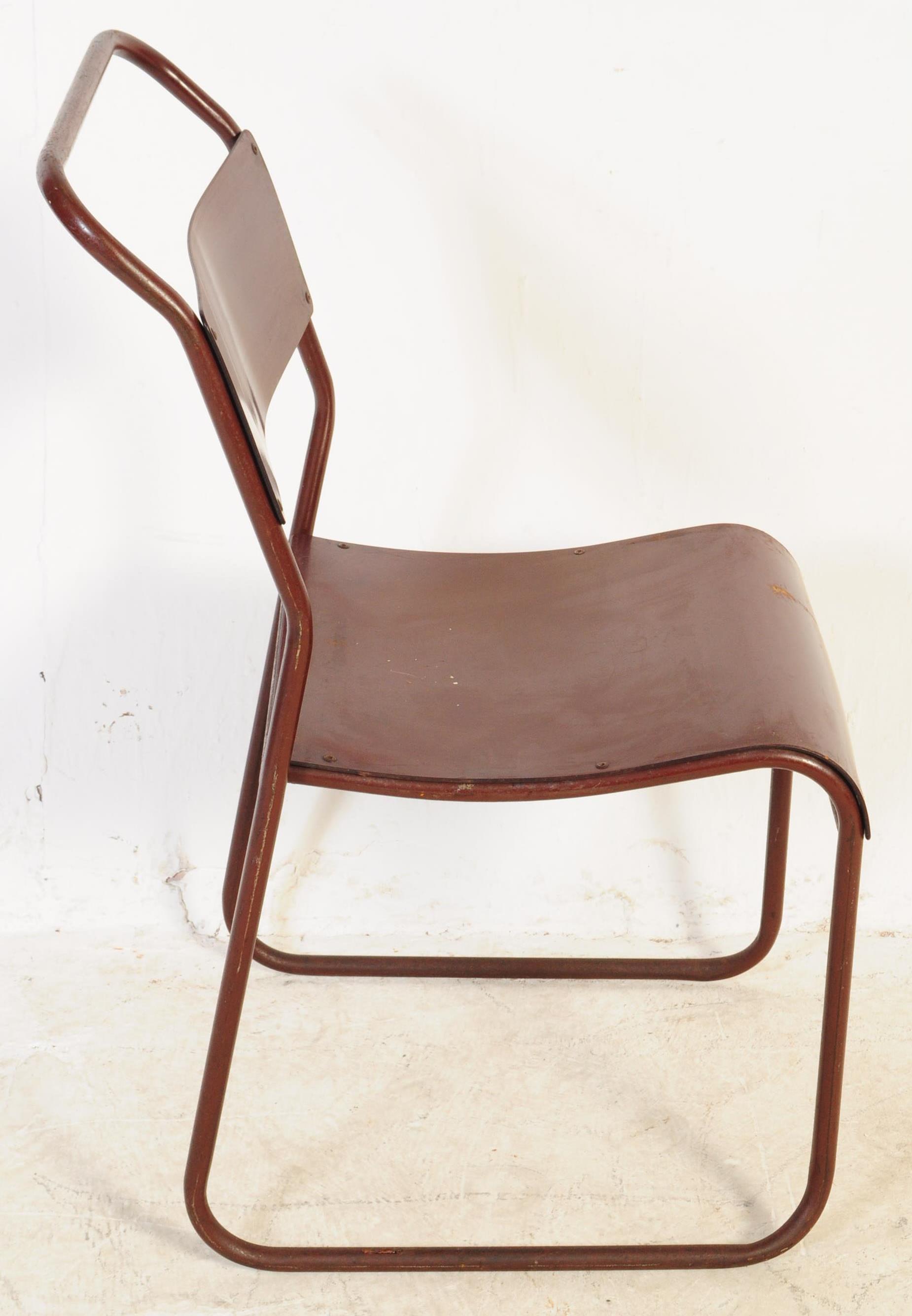 SET OF FOUR DU-AL MID 20TH CENTURY DINING STACKING CHAIRS - Image 4 of 8